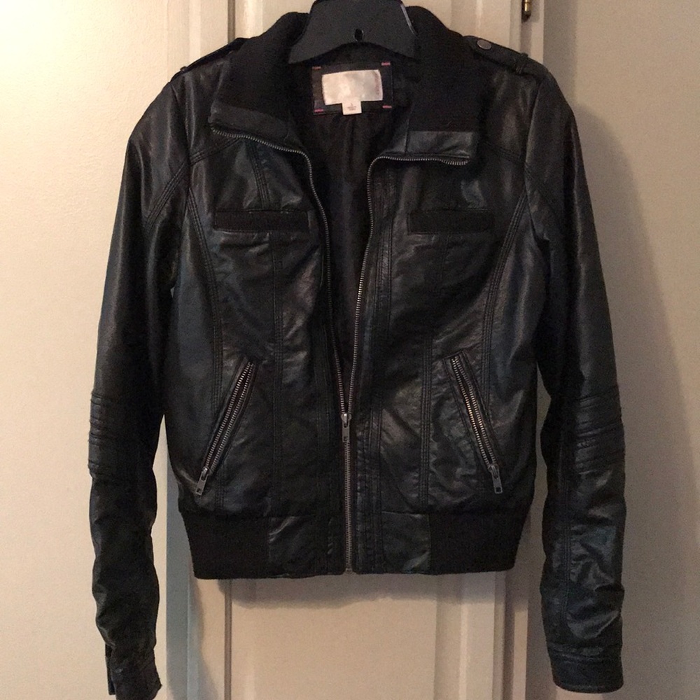Black Faux Leather Jacket